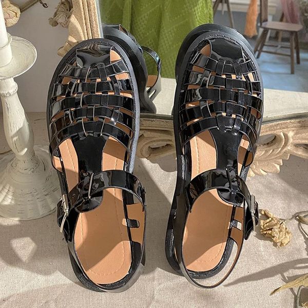 hollow out cover toe gladiator cross narrow band sandals women beach shoes rome knitted flat femmes sandalias 2021, Black
hollow out cover toe gladiator cross narrow band sandals women beach shoes rome knitted flat femmes sandalias 2021, Black
