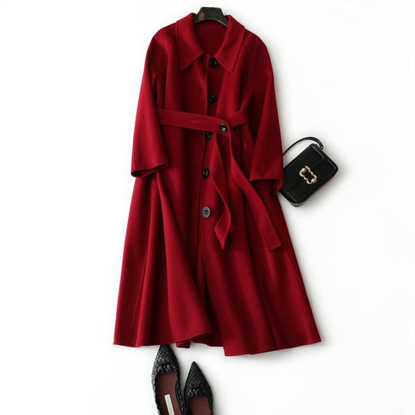 women's wool & blends expensive over coat unquie smooth soft handmade double faced cashmere overcoat for women, Black
women's wool & blends expensive over coat unquie smooth soft handmade double faced cashmere overcoat for women, Black