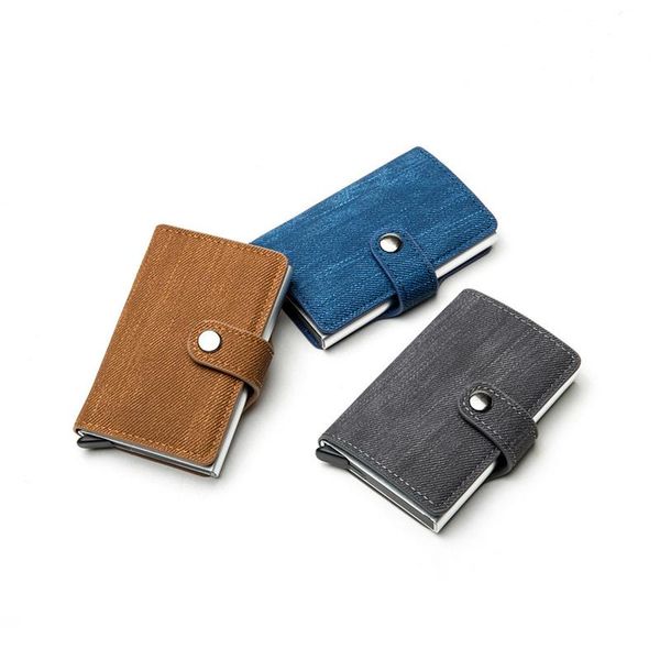 card holders 2021 denim leather wallet rfid anti-theft holder slim man with hasp fit for 8 cards, Brown;gray
card holders 2021 denim leather wallet rfid anti-theft holder slim man with hasp fit for 8 cards, Brown;gray