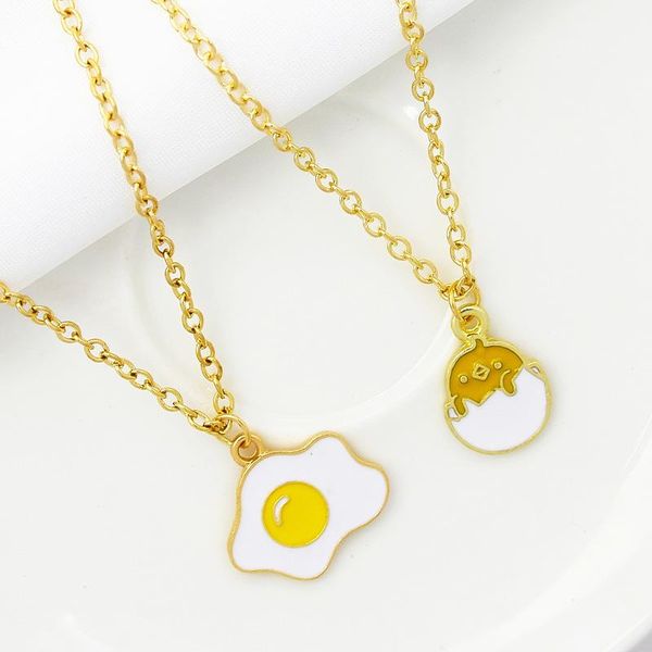 chains dzot trendy fashion couple necklace cute ruffled egg chick baby creative chain pendant temperament jewelry for party, Silver
chains dzot trendy fashion couple necklace cute ruffled egg chick baby creative chain pendant temperament jewelry for party, Silver