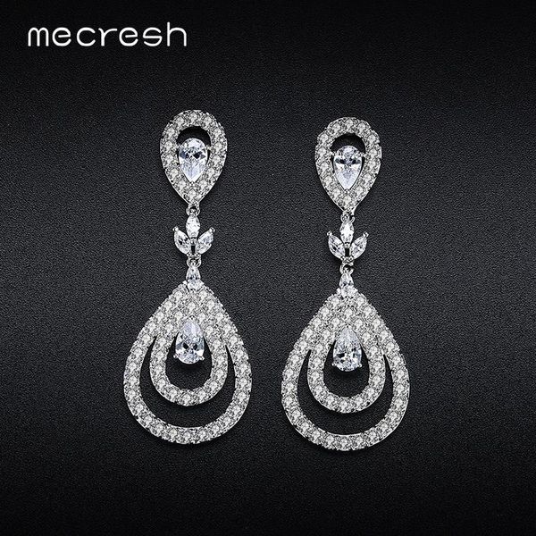 dangle & chandelier mecresh charming color earrings for bridal with stone cz 2021 wedding jewelry teardrop brincos gift meh773, Silver
dangle & chandelier mecresh charming color earrings for bridal with stone cz 2021 wedding jewelry teardrop brincos gift meh773, Silver