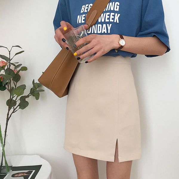 skirts spring summer girls solid color high waist split hem zipper loose thin skirt female fashion all match simple a-line saias, Black
skirts spring summer girls solid color high waist split hem zipper loose thin skirt female fashion all match simple a-line saias, Black