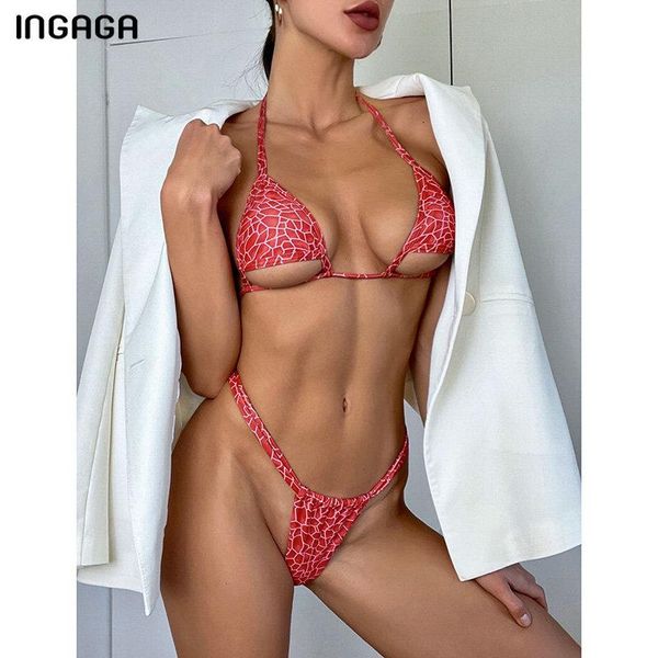 women's swimwear ingaga micro thong bikinis swimsuits cut out push up biquini halter bathing suits strap bikini set 2021, White;black
women's swimwear ingaga micro thong bikinis swimsuits cut out push up biquini halter bathing suits strap bikini set 2021, White;black