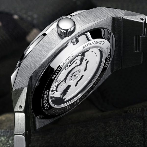 wristwatches cadisen design men watches mechanical automatic blue watch 100m waterproof casual business luminous wristwatch, Slivery;brown
wristwatches cadisen design men watches mechanical automatic blue watch 100m waterproof casual business luminous wristwatch, Slivery;brown
