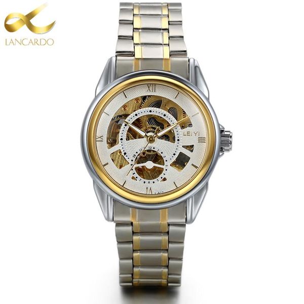 lancardo 2021 business mechanical watches stainless steel band wristwatches men watch waterproof gold white gift, Slivery;brown
lancardo 2021 business mechanical watches stainless steel band wristwatches men watch waterproof gold white gift, Slivery;brown