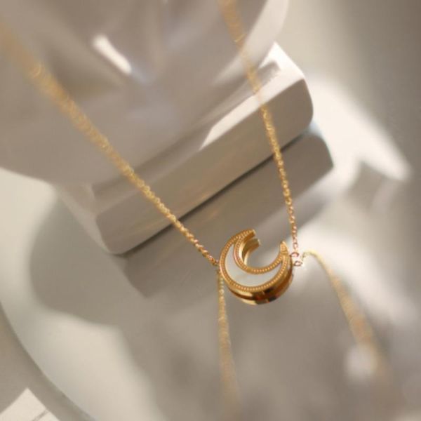 stainless steel gold silver romantic mother of pearl crescent moon pendant necklaces for women designer
stainless steel gold silver romantic mother of pearl crescent moon pendant necklaces for women designer