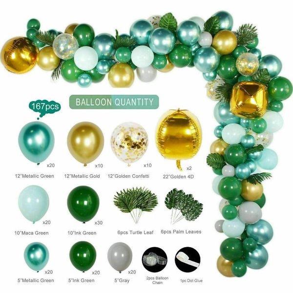 party decoration 167pc jungle safari theme supplies green balloons garland arch kit birthday baby shower forest christmas decorations
party decoration 167pc jungle safari theme supplies green balloons garland arch kit birthday baby shower forest christmas decorations