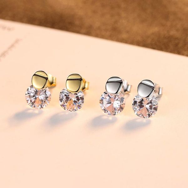 stud women earrings s925 sterling silver zircon for bride 18k gold plated wedding jewelry accessories, Golden;silver
stud women earrings s925 sterling silver zircon for bride 18k gold plated wedding jewelry accessories, Golden;silver