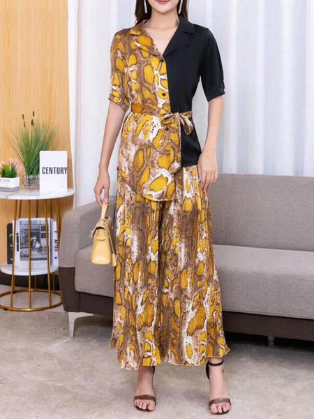contrast color irregular bandage waist shirt two-piece suit ladies summer + elastic wide-leg pants fashion two piece dress, White
contrast color irregular bandage waist shirt two-piece suit ladies summer + elastic wide-leg pants fashion two piece dress, White