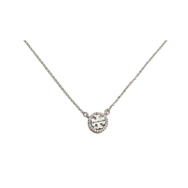 ladies fashion jewelry light luxury simple round inlaid versatile fashion necklace women's gift, Silver
ladies fashion jewelry light luxury simple round inlaid versatile fashion necklace women's gift, Silver