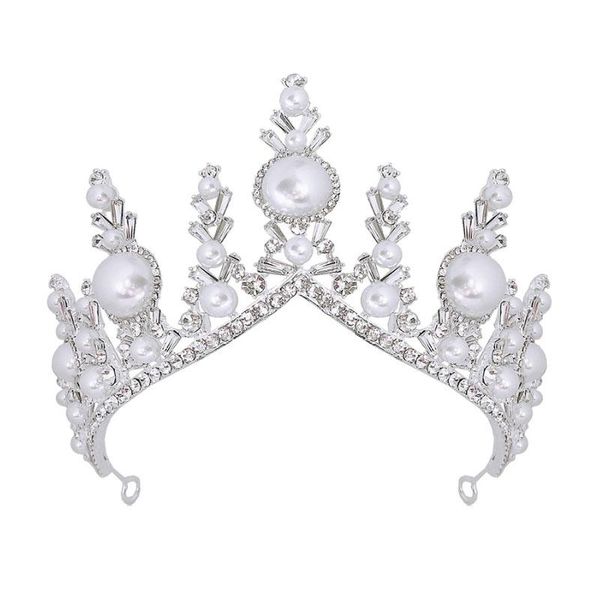 design bridal wedding tiara and bride pearl crown hair accessories