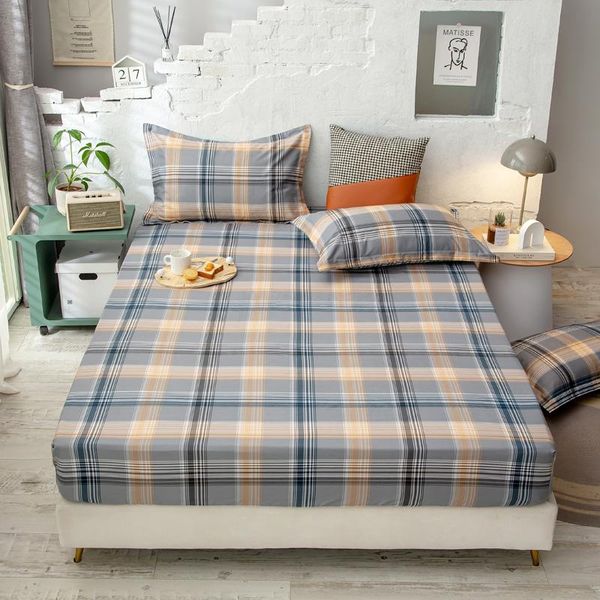 sheets & sets pure cotton fitted sheet plaid bedding tiwn king elastic bed rubber band mattress cover protector luxury case
sheets & sets pure cotton fitted sheet plaid bedding tiwn king elastic bed rubber band mattress cover protector luxury case