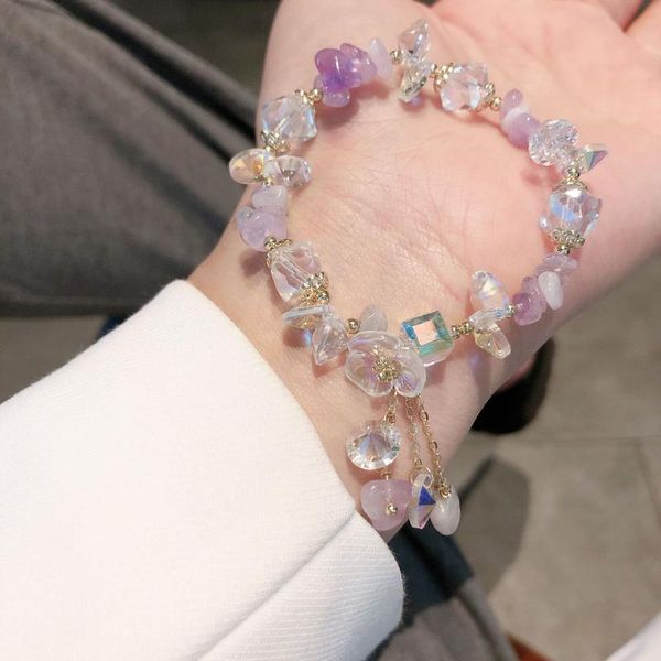 beaded, strands korean flower shape purple natural crystal stones beaded strand bracelets for women girls party wedding fashion jewelry ybr4, Black
beaded, strands korean flower shape purple natural crystal stones beaded strand bracelets for women girls party wedding fashion jewelry ybr4, Black