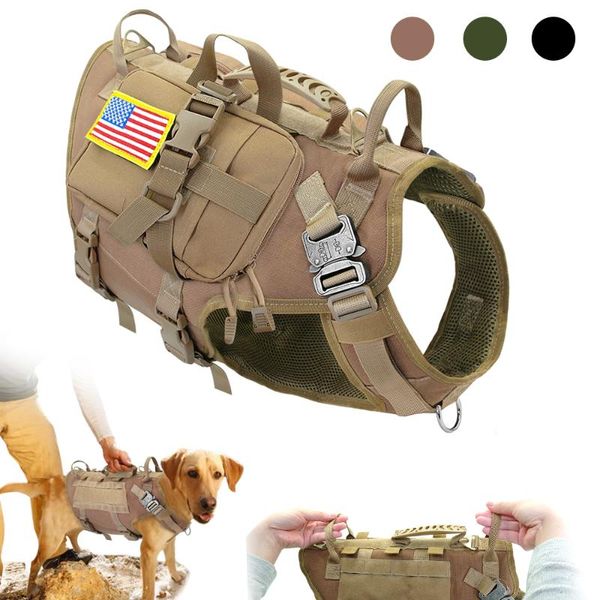 dog collars & leashes tactical harness military no pull vest with pouches and patches for medium large dogs k9 hiking training
dog collars & leashes tactical harness military no pull vest with pouches and patches for medium large dogs k9 hiking training