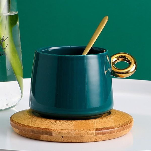 mugs creative ins european style small luxury coffee cup and dish set ceramic mug household with wooden plate
mugs creative ins european style small luxury coffee cup and dish set ceramic mug household with wooden plate