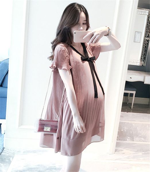 maternity dress chiffon maternity blouse pregnant women clothes loose casual pleated v-neck pregnancy es vestidos plus size, White
maternity dress chiffon maternity blouse pregnant women clothes loose casual pleated v-neck pregnancy es vestidos plus size, White