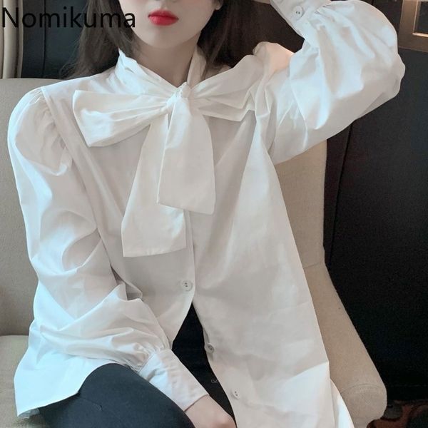 nomikuma women blouse korean bow tie puff long sleeve shirt spring new causal solid sweet blusas mujer de moda 6e161 210427, White
nomikuma women blouse korean bow tie puff long sleeve shirt spring new causal solid sweet blusas mujer de moda 6e161 210427, White
