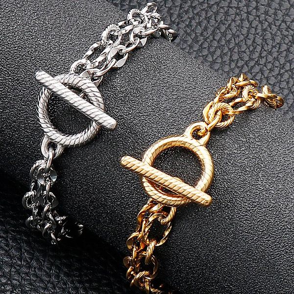 link, chain golden 316l stainless steel men's on hand bands bracelets homme man bangles double link jewelry male gifts for boyfriend, Black
link, chain golden 316l stainless steel men's on hand bands bracelets homme man bangles double link jewelry male gifts for boyfriend, Black
