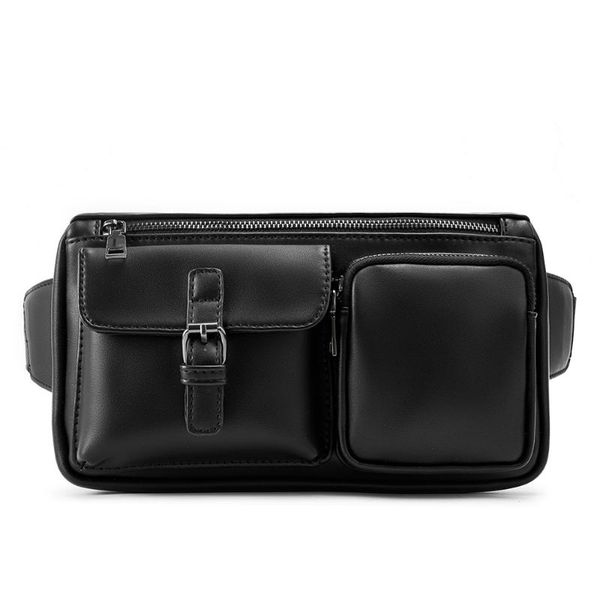 waist bags xiao.p men's bag pu leather fanny pack money belt male phone single shoulder travel