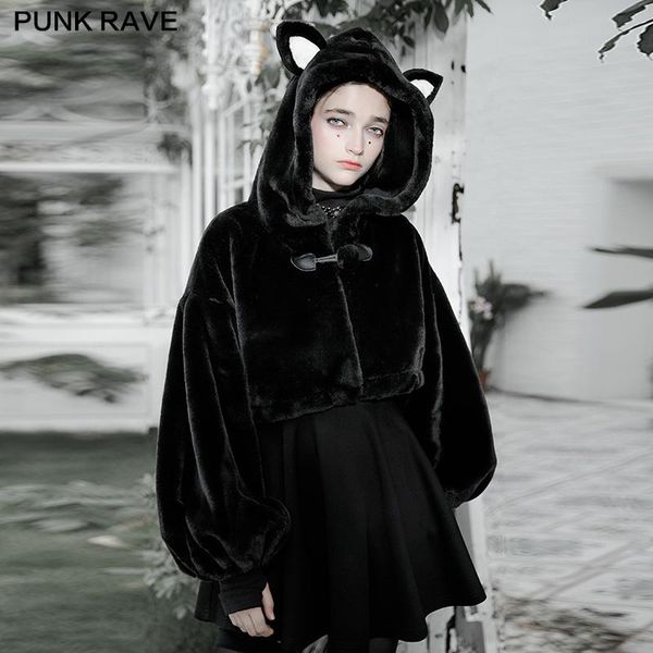 women's wool & blends punk rave gothic daily small ears drawstring hooded loose short coat wear cute plush winter keep warm girl black
women's wool & blends punk rave gothic daily small ears drawstring hooded loose short coat wear cute plush winter keep warm girl black