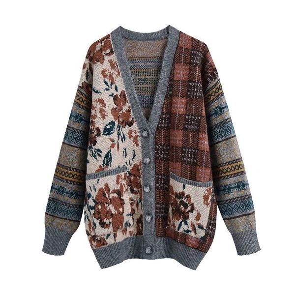 women's knits & tees women 2021 fashion loose jacquard knitted cardigan sweater vintage long sleeve pockets female outerwear chic, White
women's knits & tees women 2021 fashion loose jacquard knitted cardigan sweater vintage long sleeve pockets female outerwear chic, White
