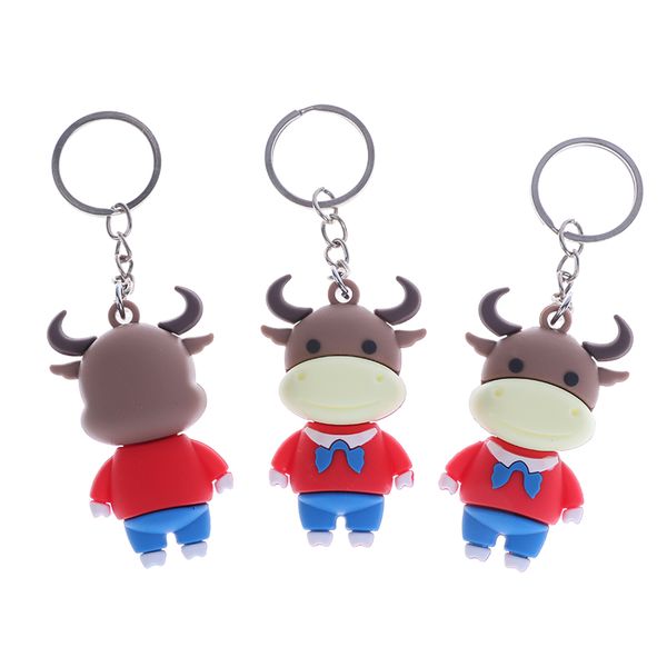 cartoon cow keychains cute doll key chain creative custombag pendant car leather key ring, Silver
cartoon cow keychains cute doll key chain creative custombag pendant car leather key ring, Silver