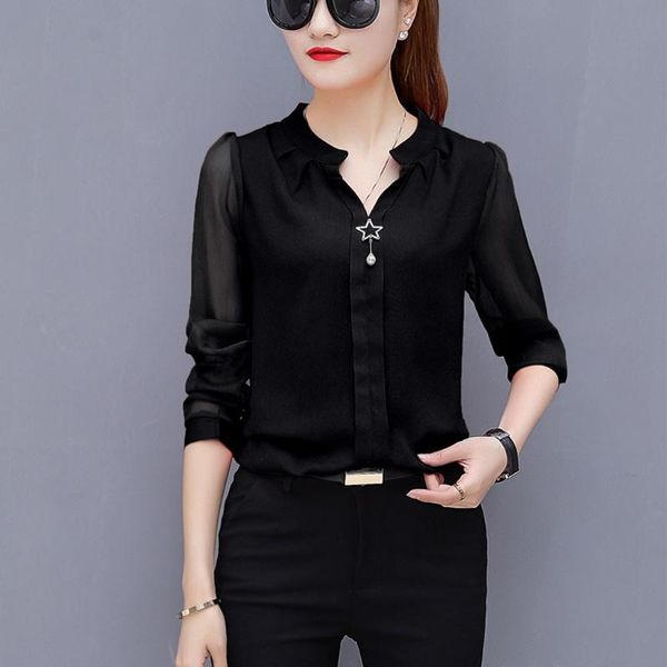 women's blouses & shirts fashion women solid long sleeve chiffon v neck work shirt blouse special design polyester casual yj, White
women's blouses & shirts fashion women solid long sleeve chiffon v neck work shirt blouse special design polyester casual yj, White