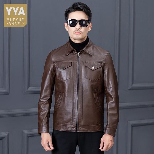 men's leather & faux genuine business casual mens jacket fashion classic slim fit real sheepskin coat street biker jackets male outerwe, Black
men's leather & faux genuine business casual mens jacket fashion classic slim fit real sheepskin coat street biker jackets male outerwe, Black