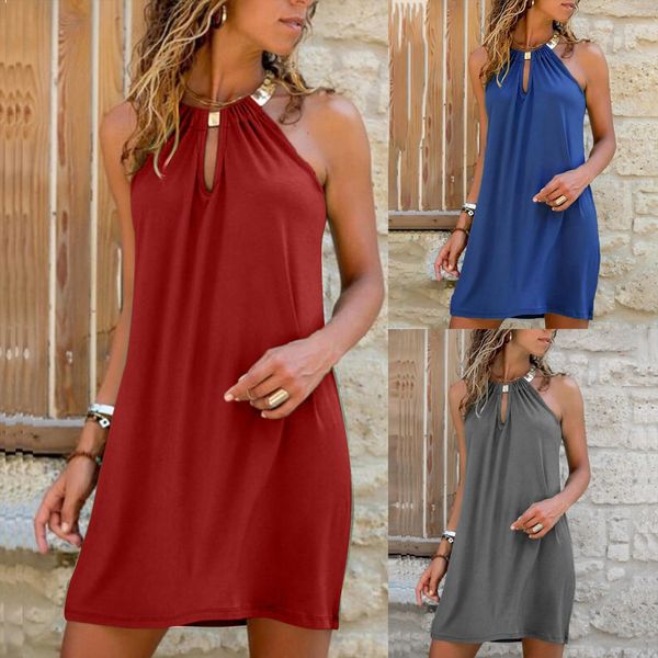 plus size clothing lace sleeveles women dresses o neck halter solid long loose dress, Black;gray
plus size clothing lace sleeveles women dresses o neck halter solid long loose dress, Black;gray