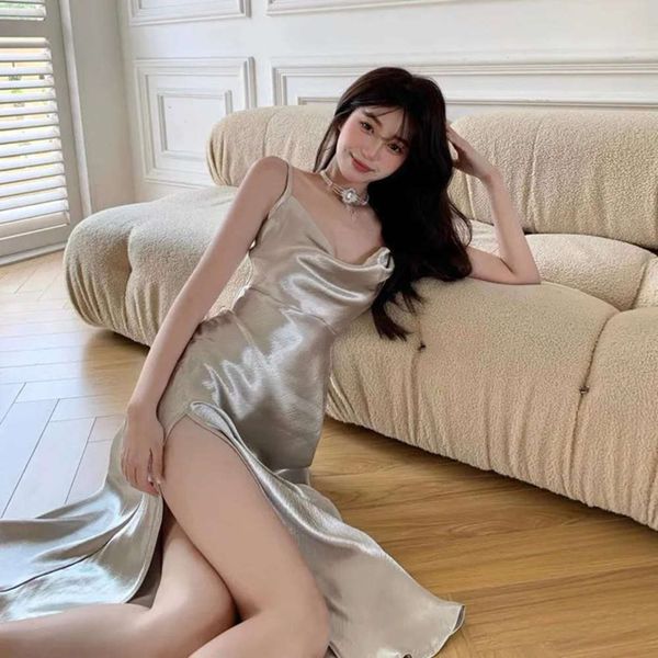 dress women's sling low cut dress, Black;gray
dress women's sling low cut dress, Black;gray