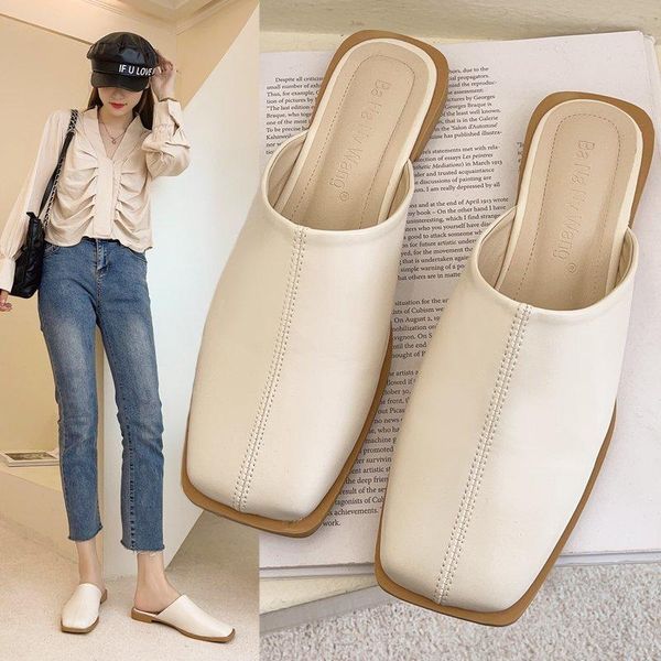 low loafers slippers casual shoes cover toe mules for women 2021 slides pantofle luxury square flat rubber rome pu fabric, Black
low loafers slippers casual shoes cover toe mules for women 2021 slides pantofle luxury square flat rubber rome pu fabric, Black
