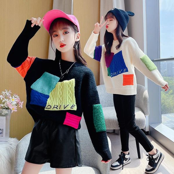 pullover girls sweater autumn winter fashion kids thicken knitted teen casual patchwork undershirt children outwear 12 y, Blue
pullover girls sweater autumn winter fashion kids thicken knitted teen casual patchwork undershirt children outwear 12 y, Blue