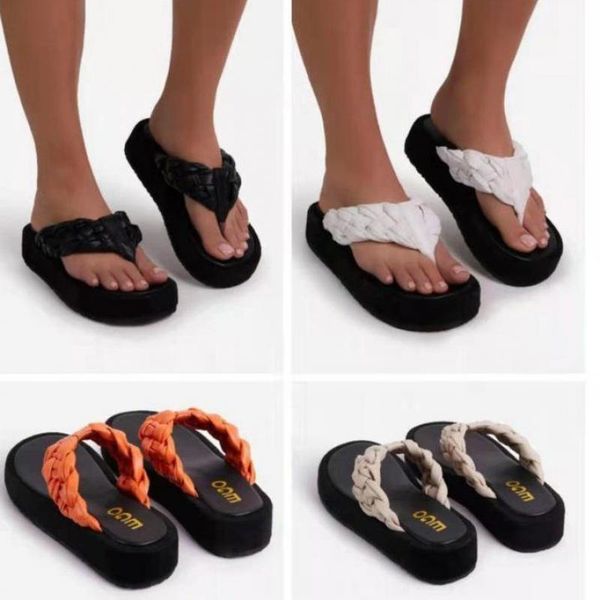slippers 2021 thick sole fashion shoes women flip flops clip open toe braiding flat slides home outside casual slipper platform size 43, Black
slippers 2021 thick sole fashion shoes women flip flops clip open toe braiding flat slides home outside casual slipper platform size 43, Black