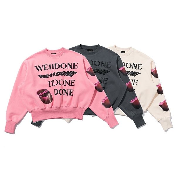 chao brand we11done oversized lettered screen red round neck men's and women's sweater, Black
chao brand we11done oversized lettered screen red round neck men's and women's sweater, Black