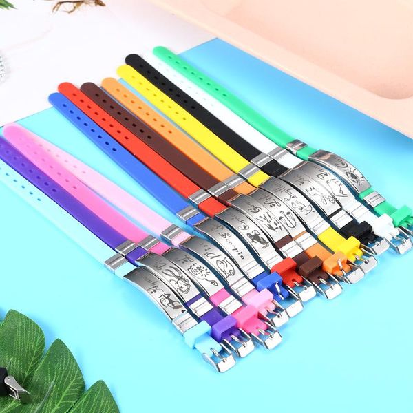 charm bracelets adjustable twelve constellation men's couple bracelet sand surface simple multi-color optional silicone, Golden;silver
charm bracelets adjustable twelve constellation men's couple bracelet sand surface simple multi-color optional silicone, Golden;silver