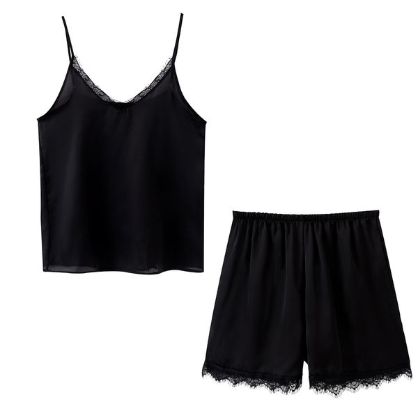 women's sleepwear women lace pajama set black white v-neck pyjamas sleeveless cute cami and short pijama mujer underwear 07sc, Black;red
women's sleepwear women lace pajama set black white v-neck pyjamas sleeveless cute cami and short pijama mujer underwear 07sc, Black;red