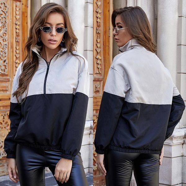 spring half chest zipper training running long sleeve for women dress color match loose collar thin jacket063 women's jackets, Black;brown
spring half chest zipper training running long sleeve for women dress color match loose collar thin jacket063 women's jackets, Black;brown