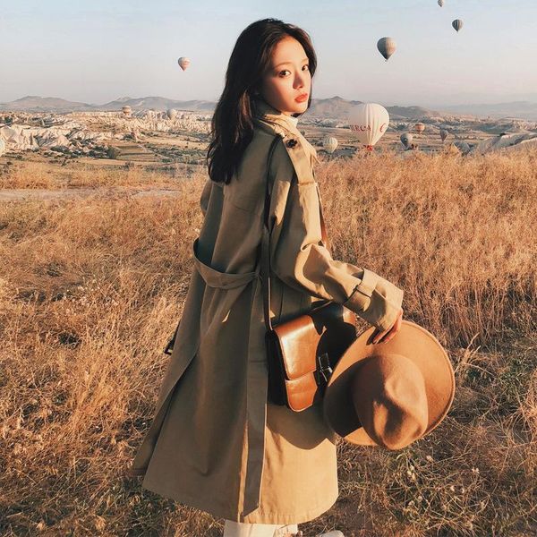 women's trench coats windbreaker solid light windbreakers casual female coat winter button sashes pockets 2021, Tan;black
women's trench coats windbreaker solid light windbreakers casual female coat winter button sashes pockets 2021, Tan;black