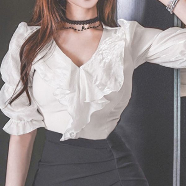 2021 new european professional summer wear, flying , small goddess temperament shirt, fashion, series qh8s, White
2021 new european professional summer wear, flying , small goddess temperament shirt, fashion, series qh8s, White