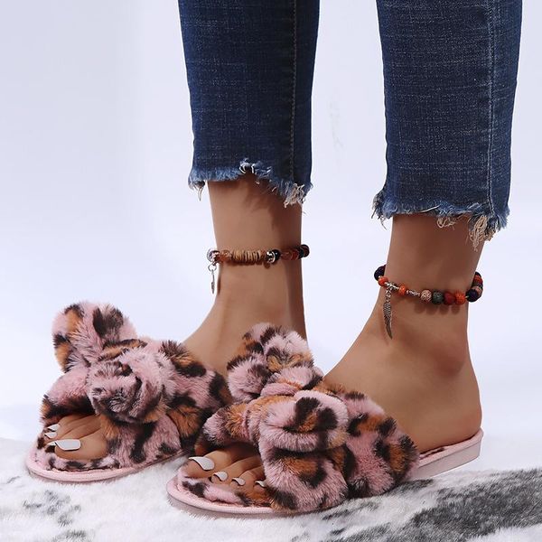 slippers cootelili women winter shoes for woman home faux fur leopard print bow decoration size 36-41, Black
slippers cootelili women winter shoes for woman home faux fur leopard print bow decoration size 36-41, Black