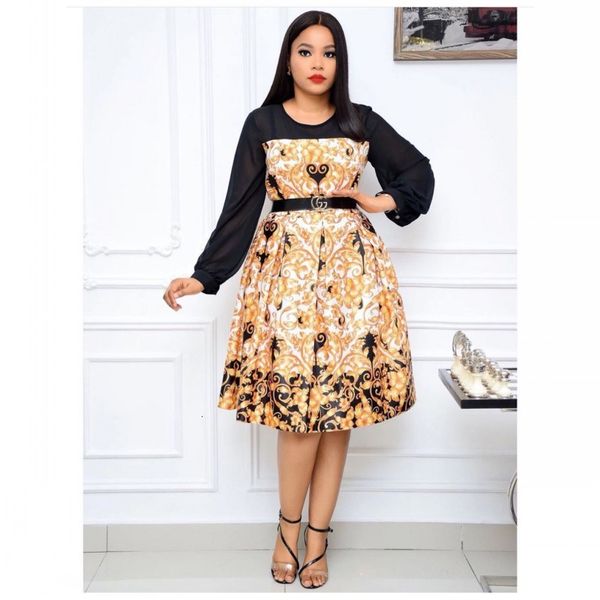 casual dresses african es for women patchwork clothes robe long sleeve pleated b974, Black;gray
casual dresses african es for women patchwork clothes robe long sleeve pleated b974, Black;gray