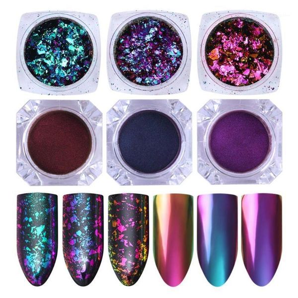 chameleon nail glitter powder kit - chrome pigment colorful iridescent flakes sequins paillette1, Silver;gold
chameleon nail glitter powder kit - chrome pigment colorful iridescent flakes sequins paillette1, Silver;gold