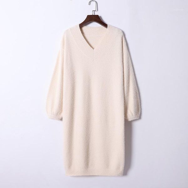 women's sweaters dress women v neck long sleeve sweater elegant autumn winter mini solid dresses loose tunic knitted casual clothes abo, White;black
women's sweaters dress women v neck long sleeve sweater elegant autumn winter mini solid dresses loose tunic knitted casual clothes abo, White;black