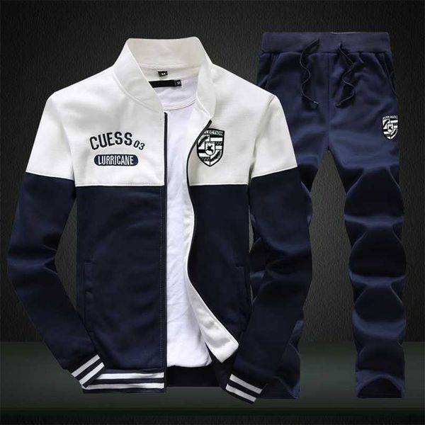 men's fashion casual sport suit zipper coat+pant tracksuit brand clothing outfit set clothes jogger suits for sweat 211106, Gray
men's fashion casual sport suit zipper coat+pant tracksuit brand clothing outfit set clothes jogger suits for sweat 211106, Gray