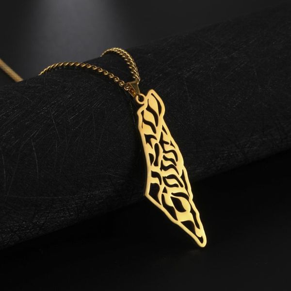 pendant necklaces 2021 israel palestine map necklace men's and women's hollow stainless steel chain collar fashion jewelry, Silver
pendant necklaces 2021 israel palestine map necklace men's and women's hollow stainless steel chain collar fashion jewelry, Silver