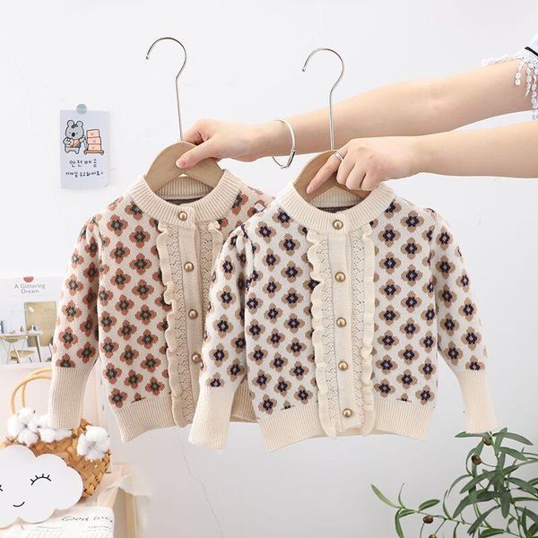 jackets children's autumn sweaters girls flowers cardigan small fragrance fashion knitted jacket, Blue;gray
jackets children's autumn sweaters girls flowers cardigan small fragrance fashion knitted jacket, Blue;gray