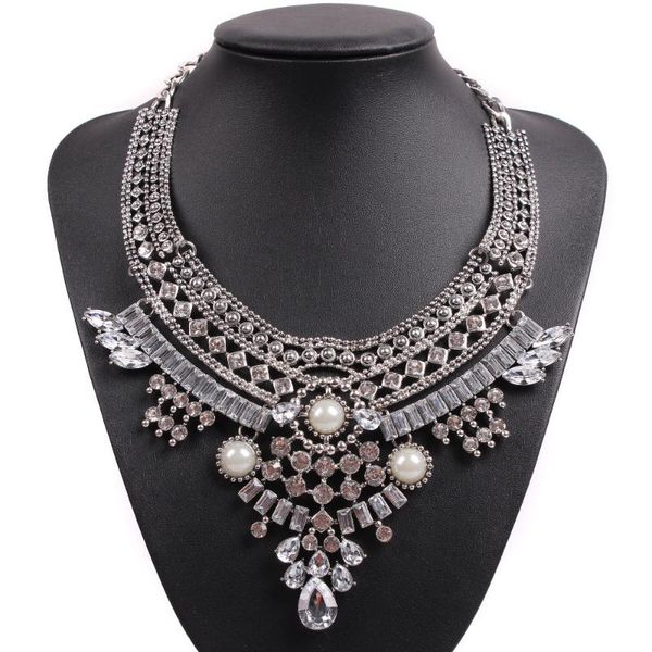pendant necklaces 2021 arrival design fashion spring chunky statement big pearl crystal gold color chain vintage necklace for women jewelry, Silver
pendant necklaces 2021 arrival design fashion spring chunky statement big pearl crystal gold color chain vintage necklace for women jewelry, Silver