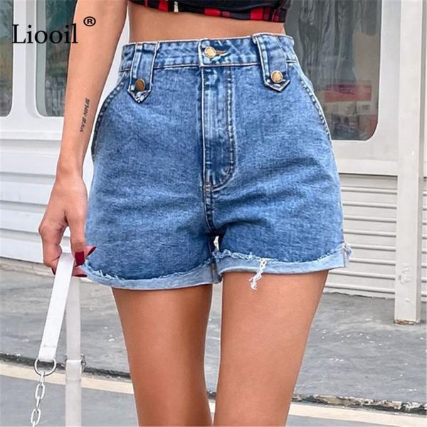 women's jeans liooil curly woman high waist with pockets button washed distressed jean shorts streetwear 2021 summer ladies denim, Blue
women's jeans liooil curly woman high waist with pockets button washed distressed jean shorts streetwear 2021 summer ladies denim, Blue