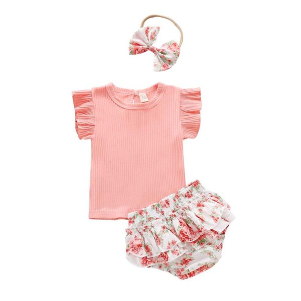 clothing sets summer 0-24m baby infant born girl ruffled ribbed bodysuit floral shorts headband 3pcs set, White
clothing sets summer 0-24m baby infant born girl ruffled ribbed bodysuit floral shorts headband 3pcs set, White