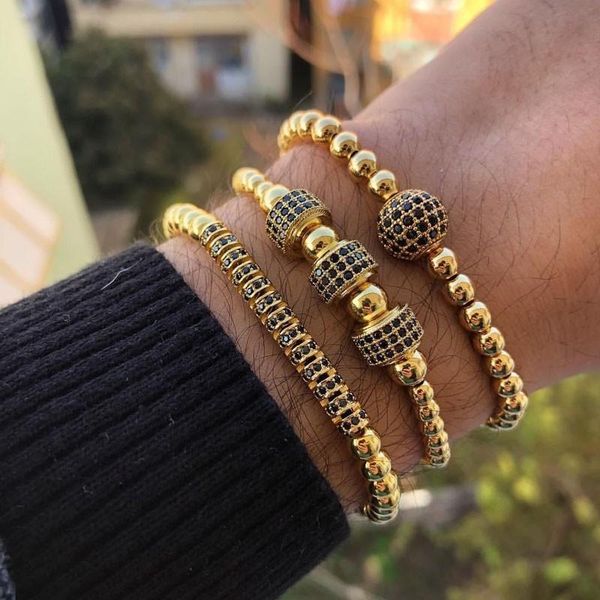 link, chain classic round charm bracelet men trendy 4mm handmade braided macrame beaded for jewelry gift, Black
link, chain classic round charm bracelet men trendy 4mm handmade braided macrame beaded for jewelry gift, Black